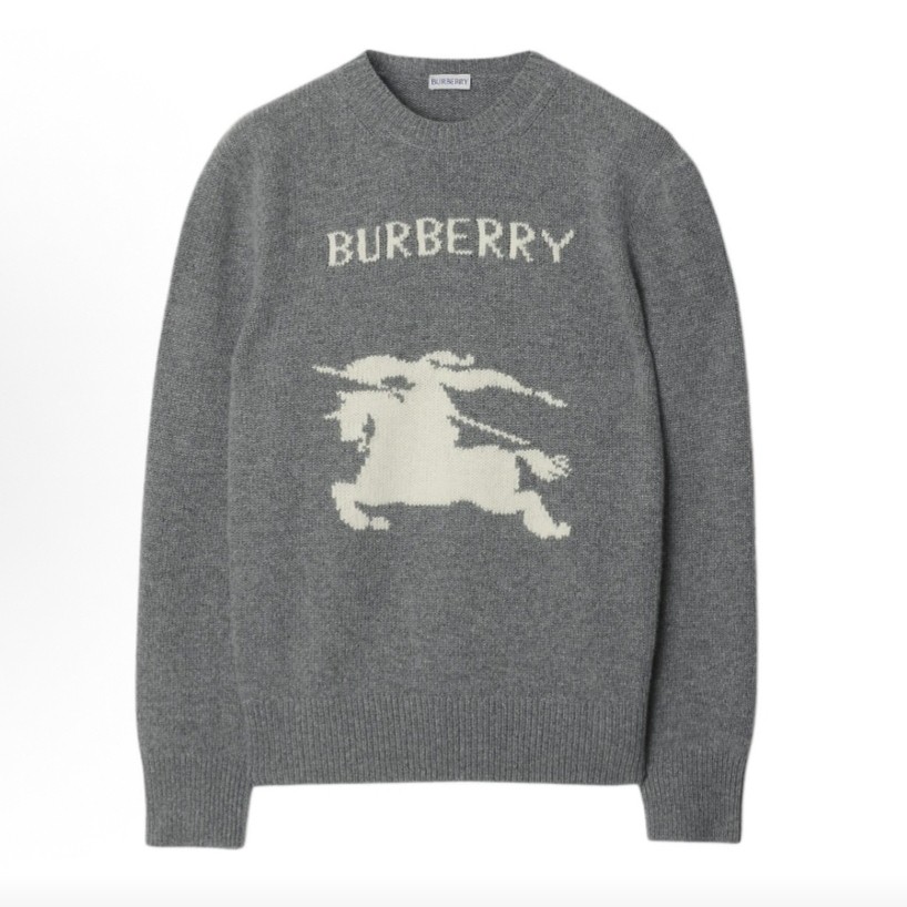 未使用 BURBERRY/博柏利 （阿驰）Burberry马术骑士图案长袖毛衣