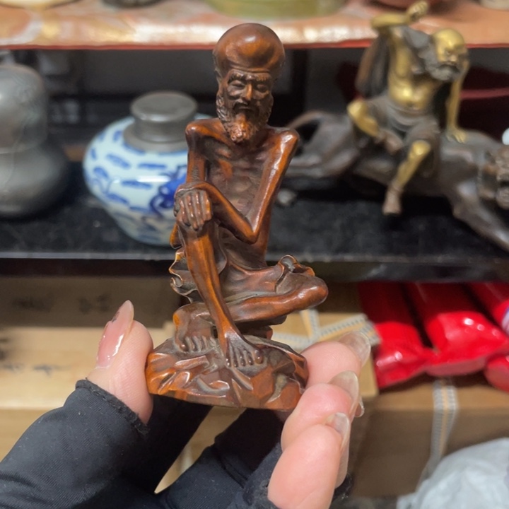 黄杨木子***8木中古工艺品摆件