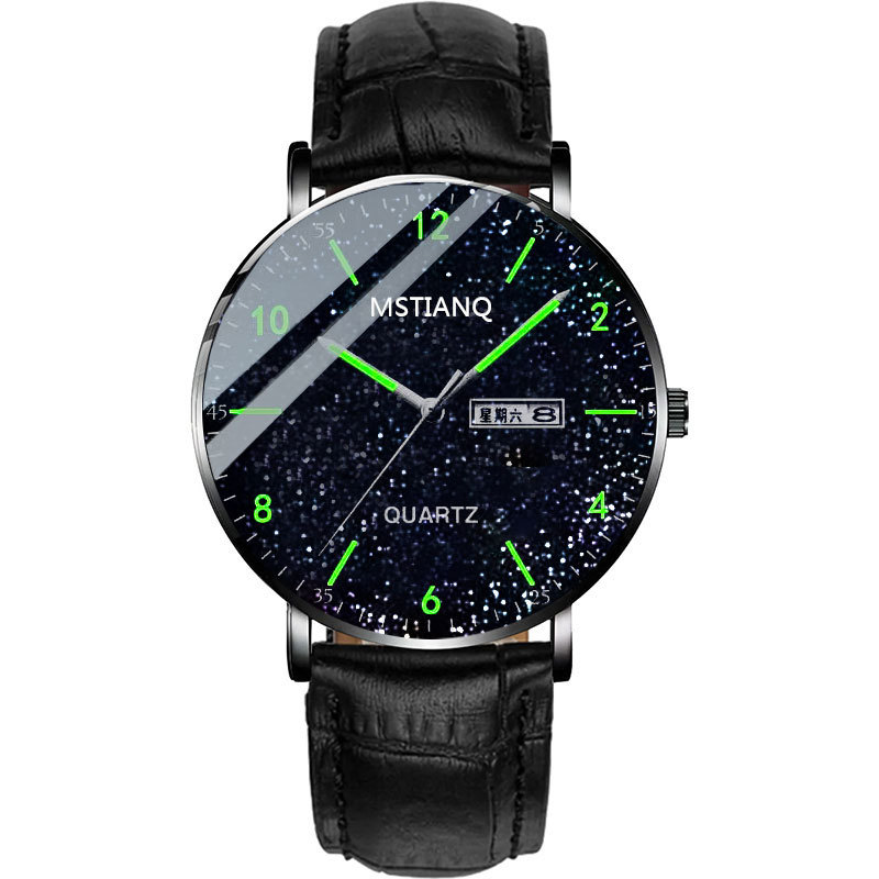 潮流休闲男款机械风石英表夜光防水学生手表黑科技外贸跨境批发