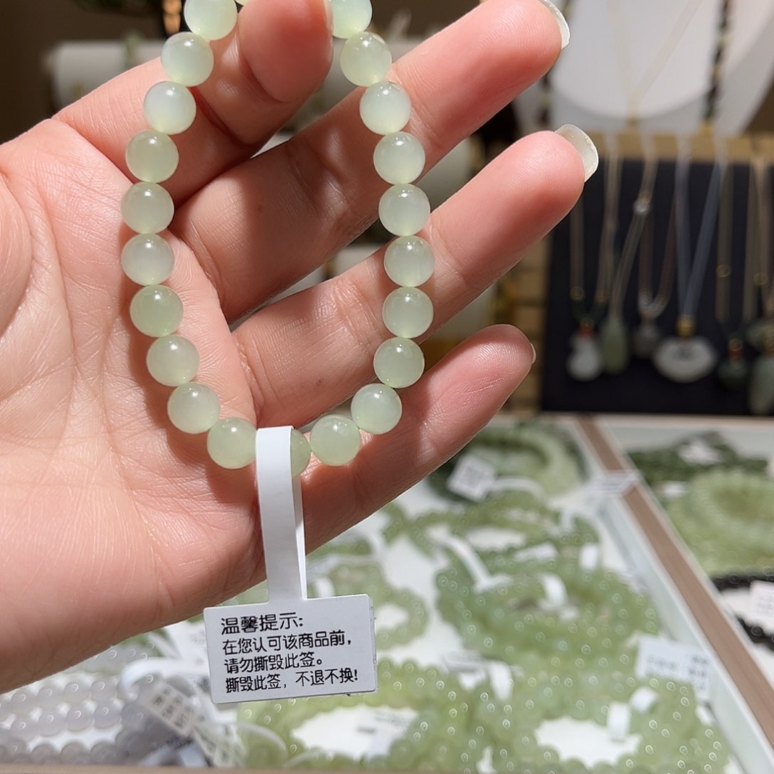 和田玉手串未镶嵌别*我