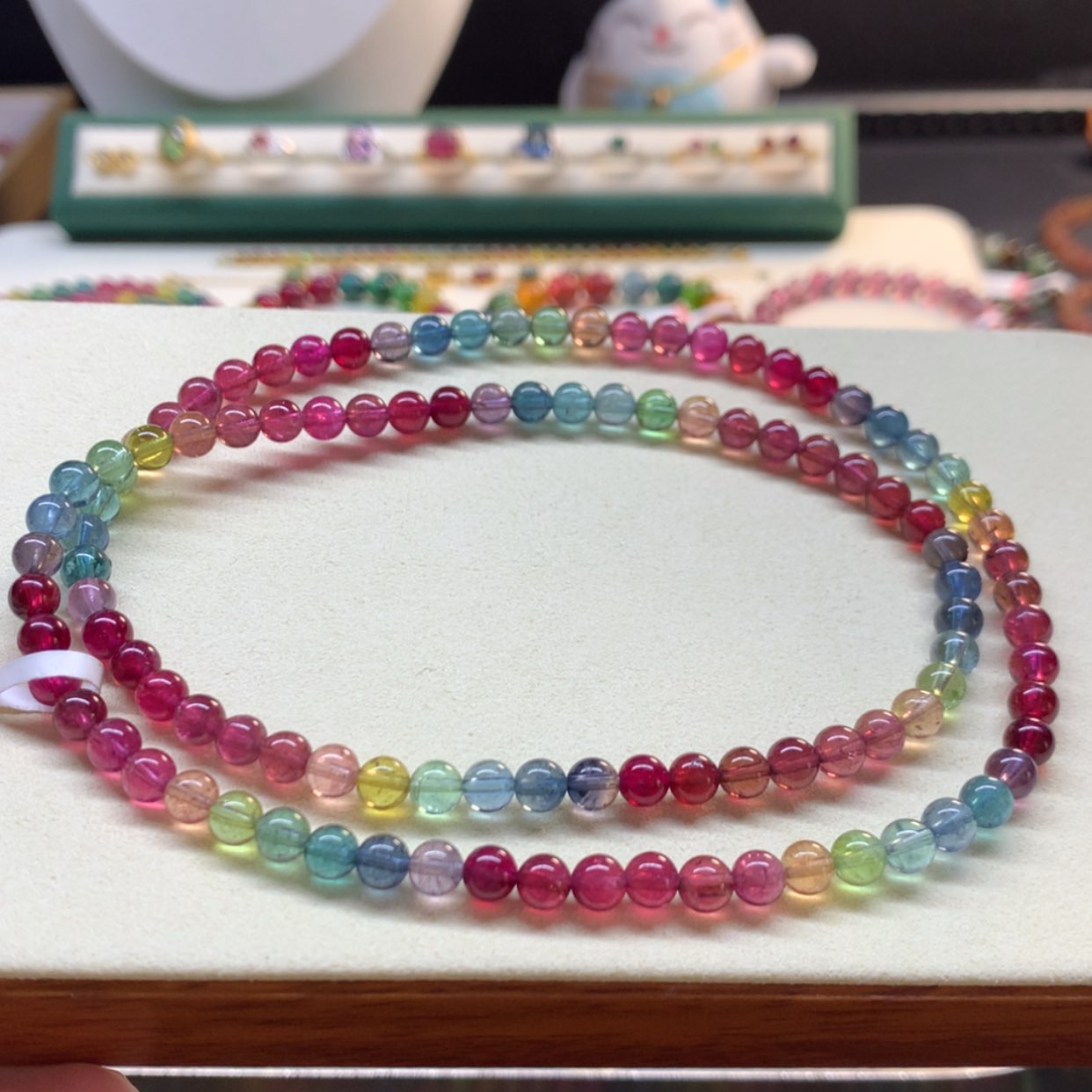 【闪购商品】碧玺手串未镶嵌荧光色标5.3mm