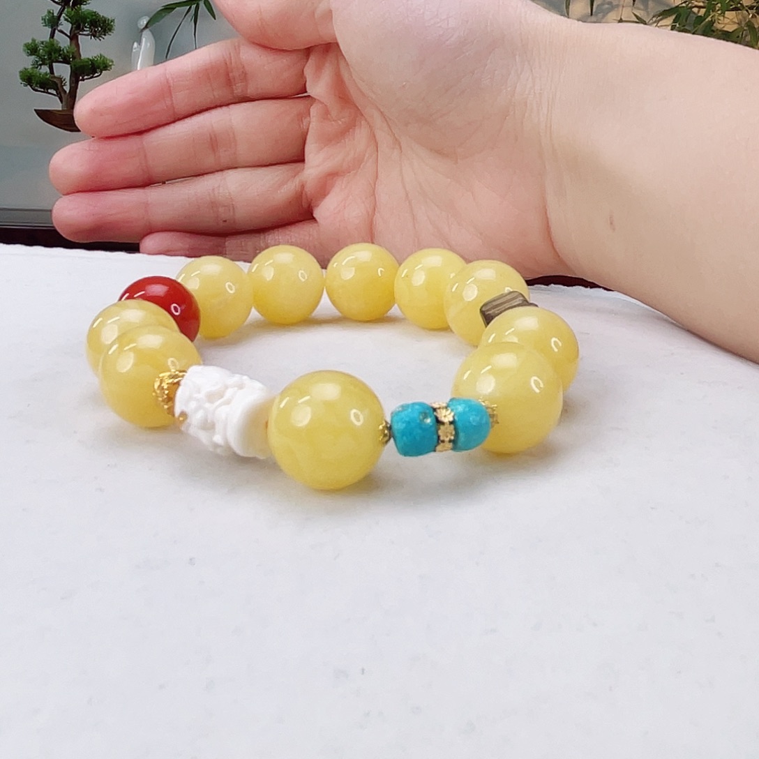 蜜蜡手链未镶嵌蜜蜡14.6