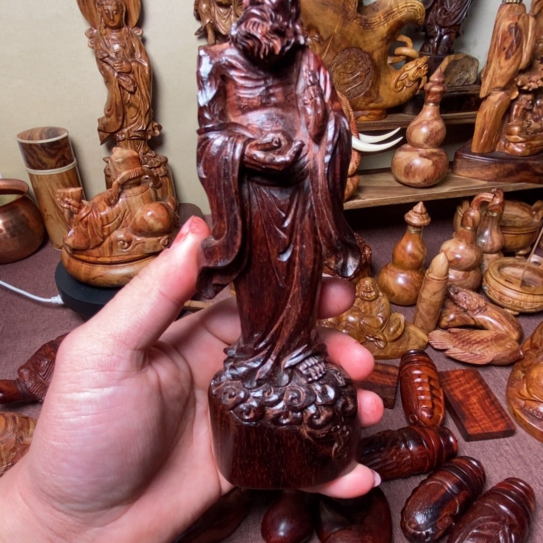 定***一小叶紫檀印度小叶紫檀达摩摆件