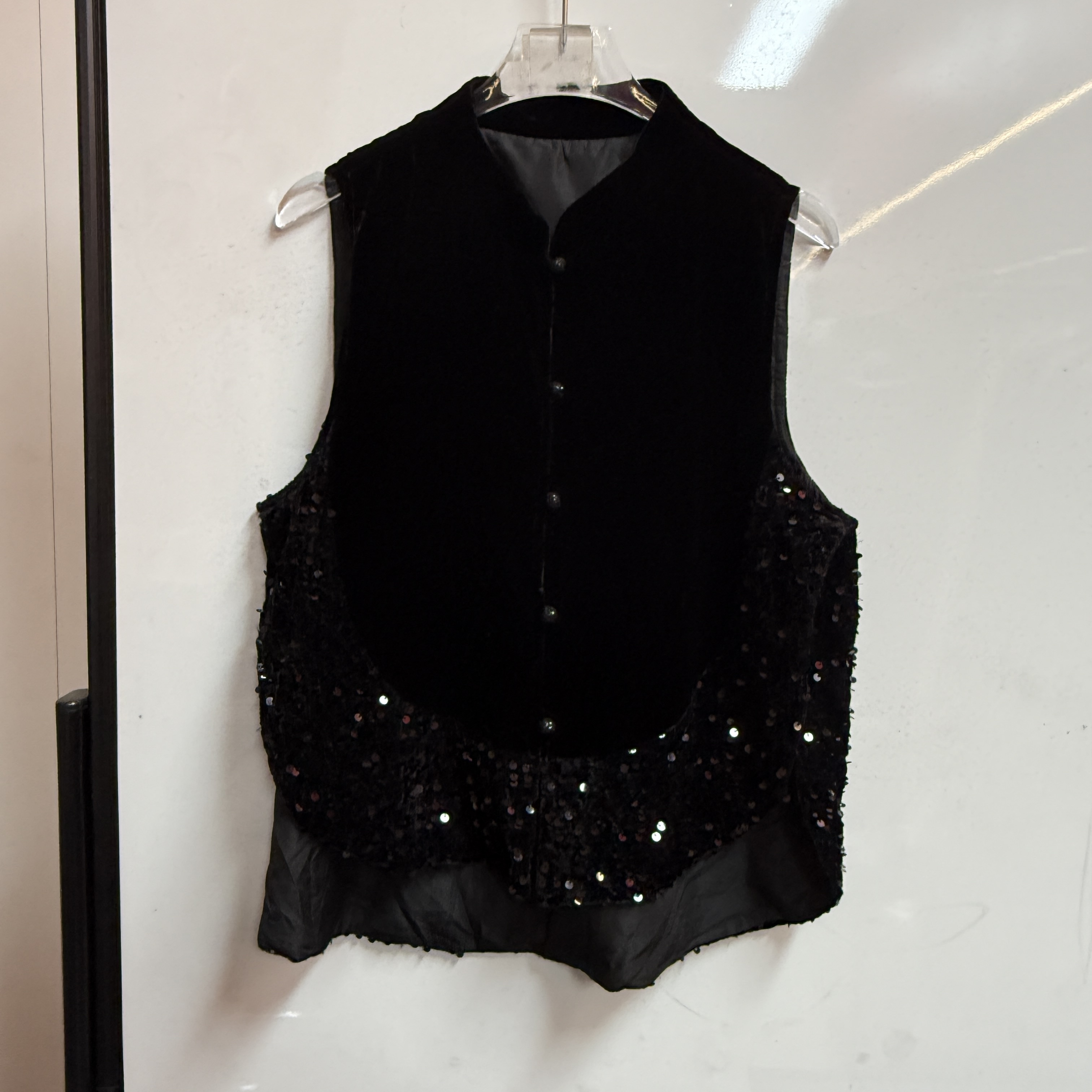 100桑蚕丝真丝丝绒马甲E158