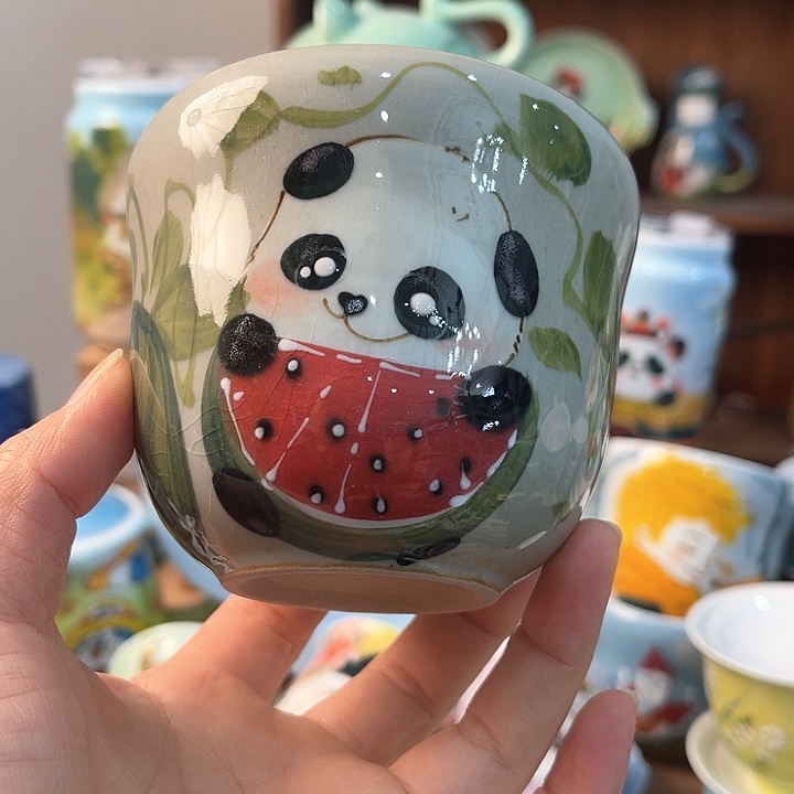 陶景德镇釉下手绘陶瓷 