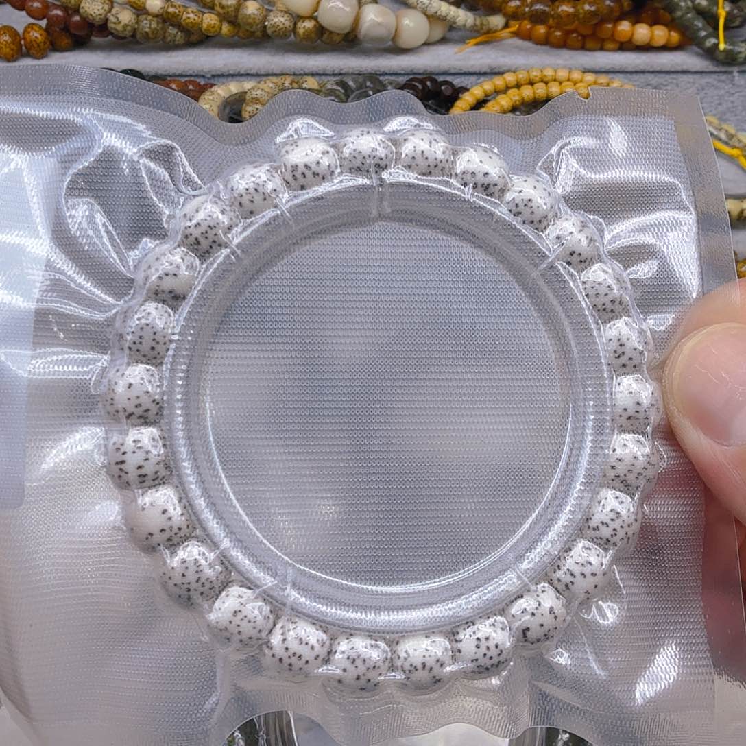 星月菩提手串3入门原脂白星月菩提单圈9×8