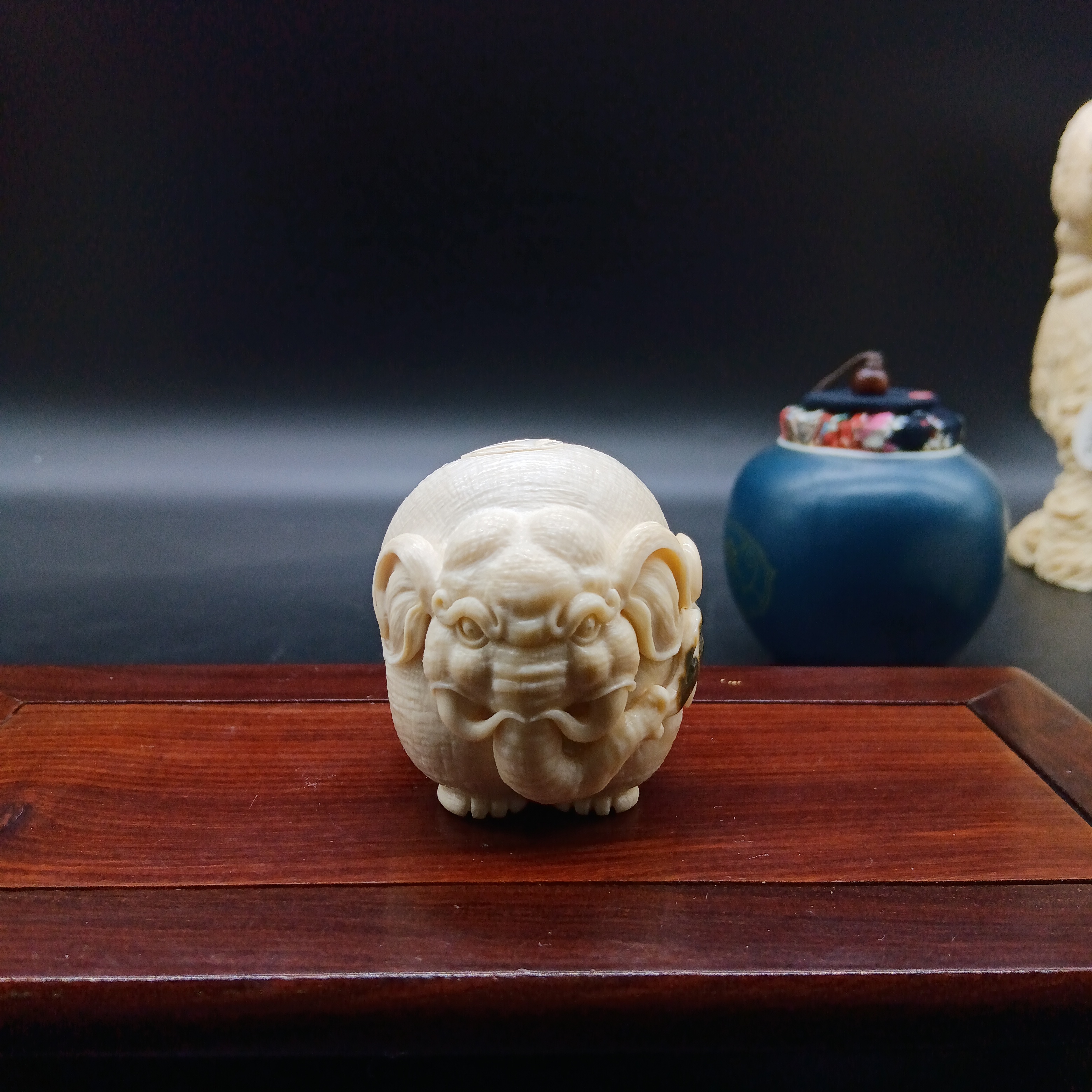 保真猛犸牙雕雕刻摆件