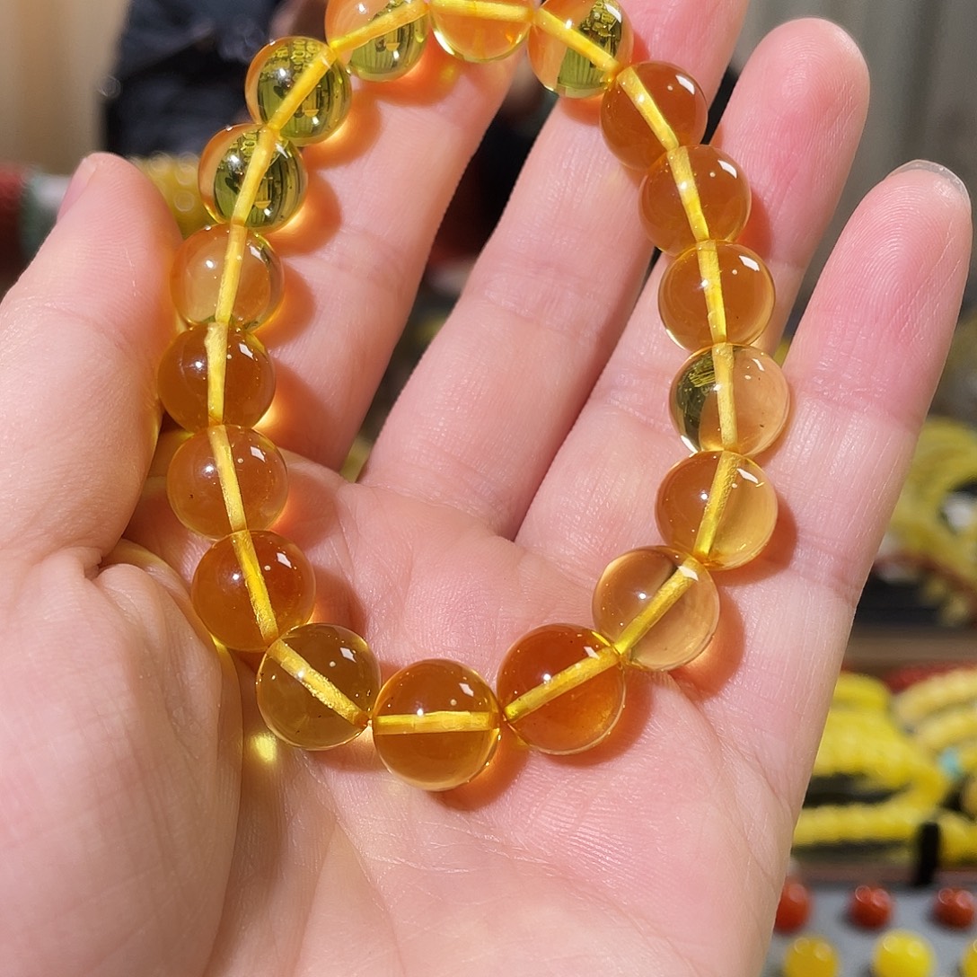 琥珀未镶嵌手链13.8g