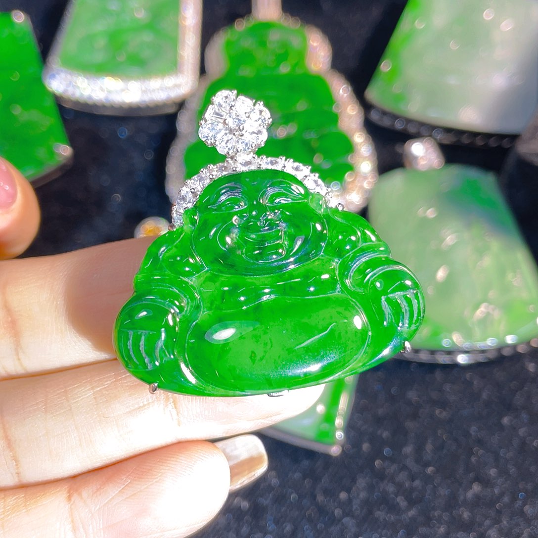 颈饰银S925镶嵌翡翠翡翠