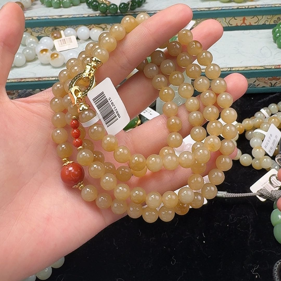 和田玉手串未镶嵌