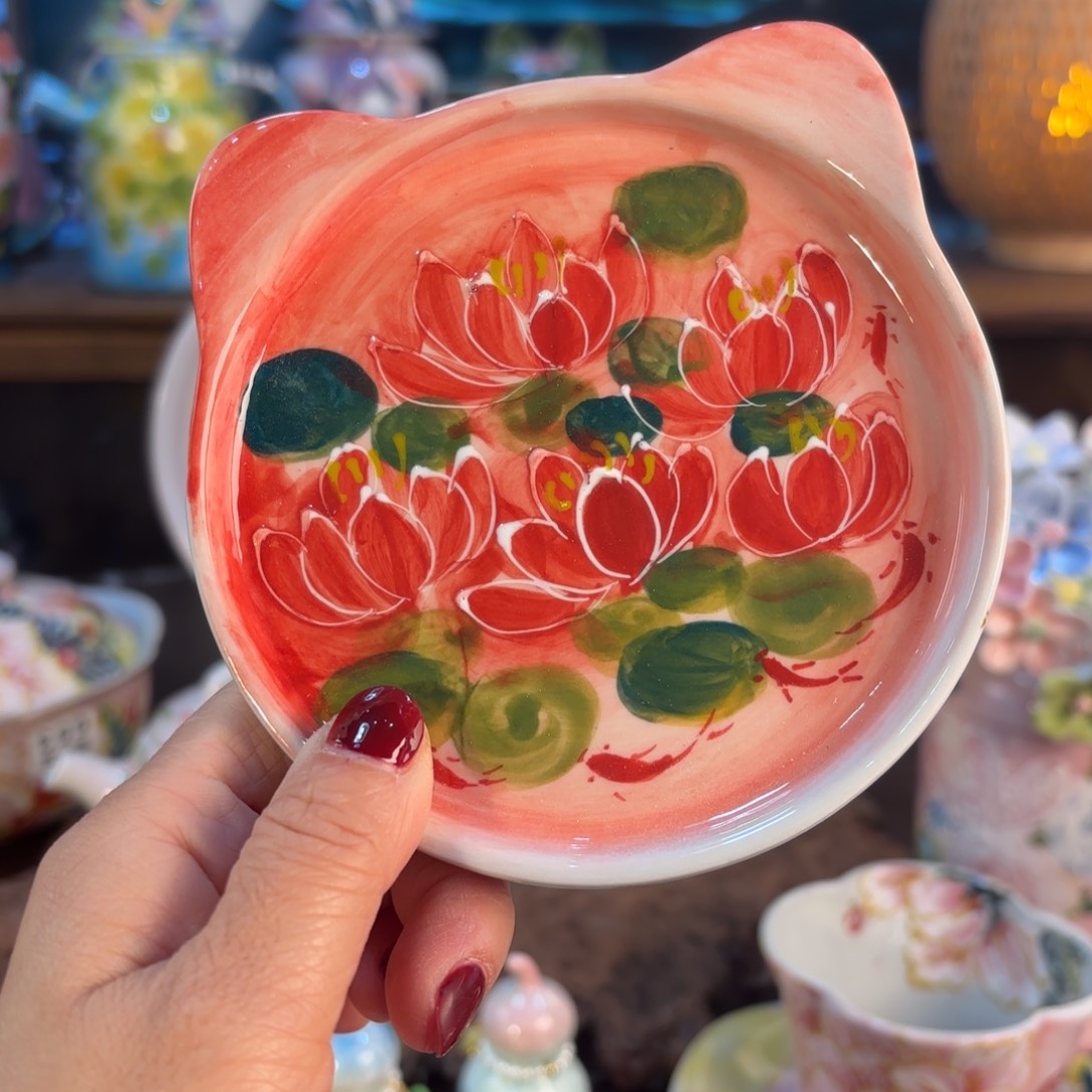 景德镇手绘高温釉下彩陶瓷茶具