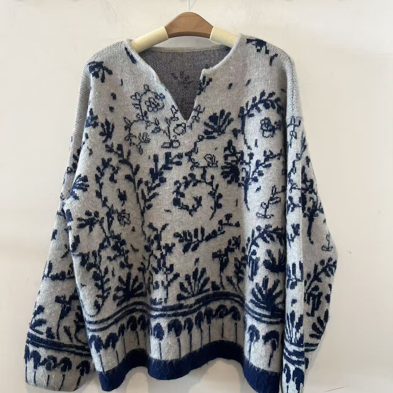 【花花花】青花毛衣