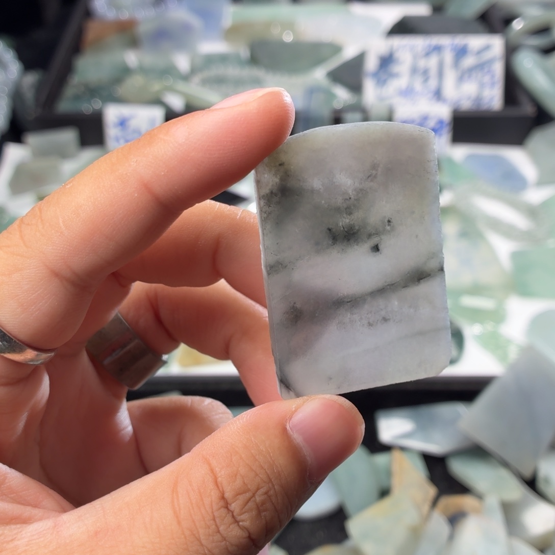 定制翡翠未镶嵌天然缅甸翡翠a货无机意境片料