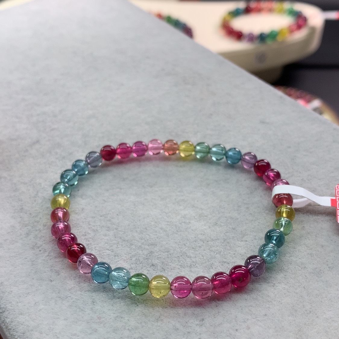 【闪购商品】碧玺手链未镶嵌碧玺艳丽色标单圈5