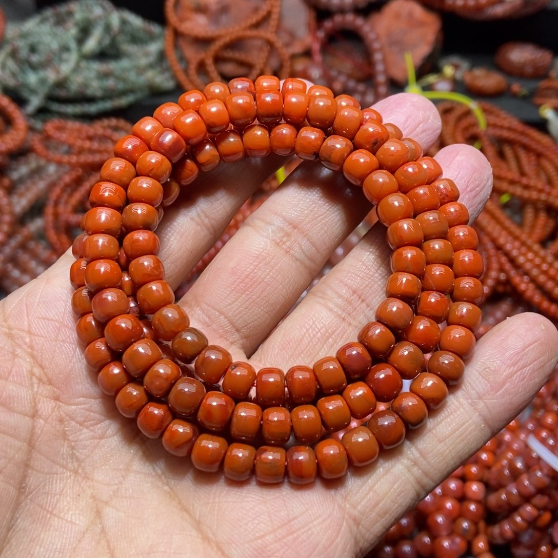 南红玛瑙未镶嵌手串6mm+