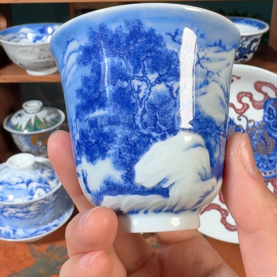 杯云山片玉雪山访友图