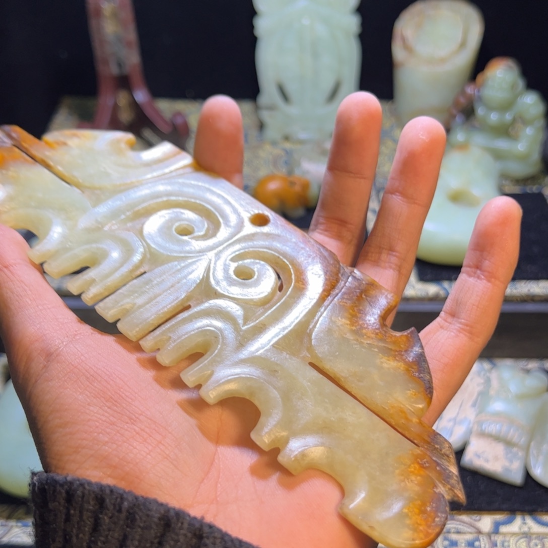 用***0玉玉摆件勾云佩器形