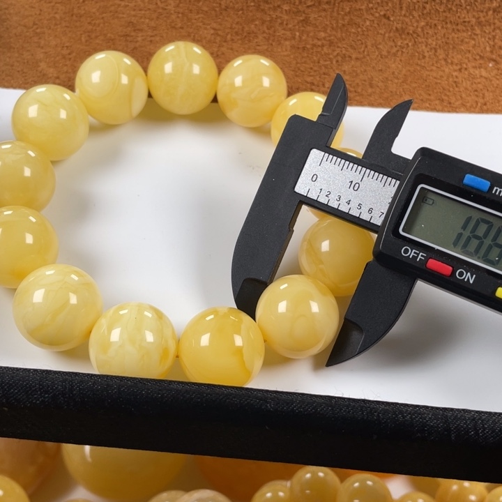 裸石蜜蜡未镶嵌蜜蜡18手串重48.6