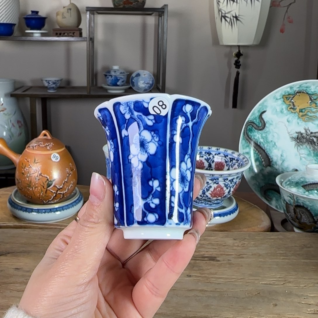 杯景德镇陶瓷柴烧多人