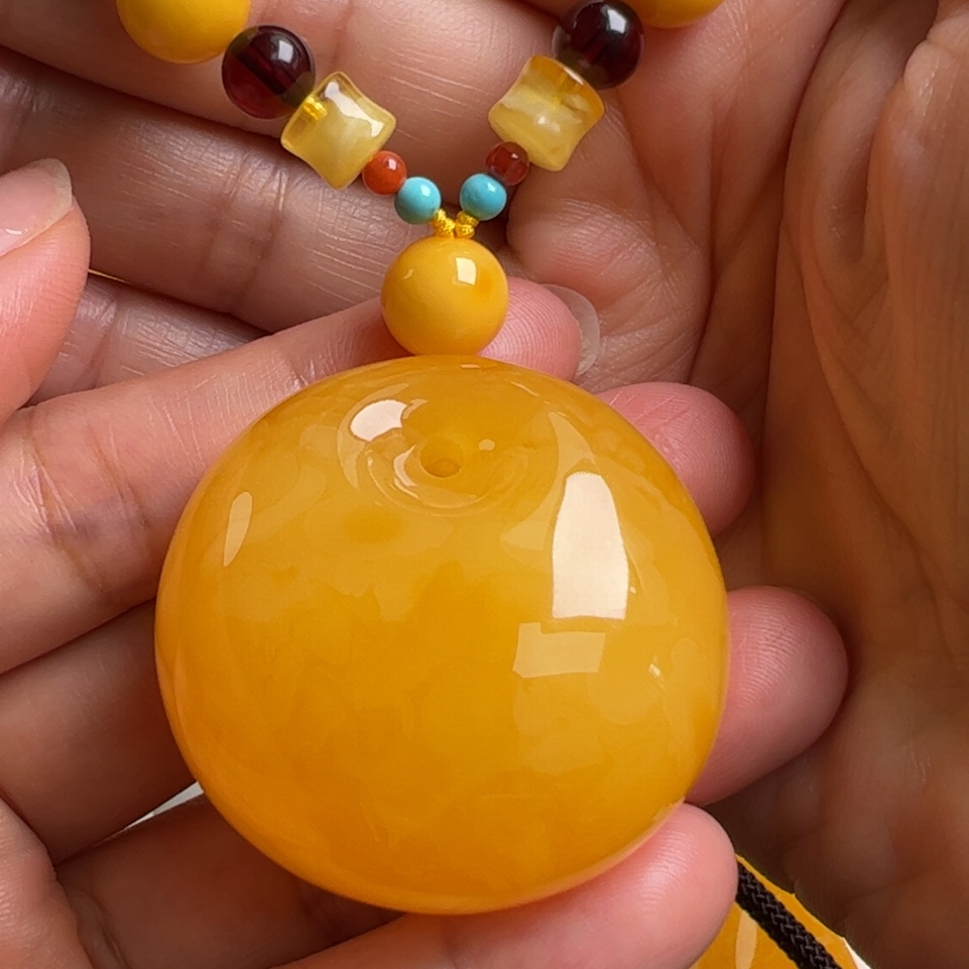 蜜蜡毛衣链未镶嵌无优化