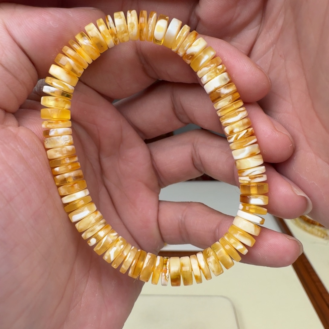 琥珀未镶嵌裸石蜜蜡手串
