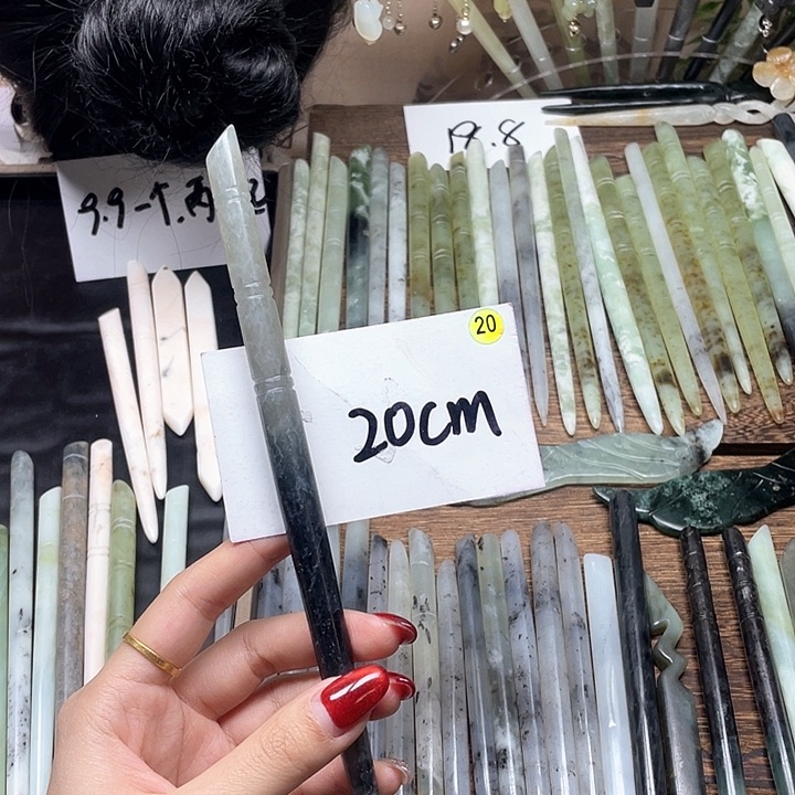 蛇纹石玉发饰合金