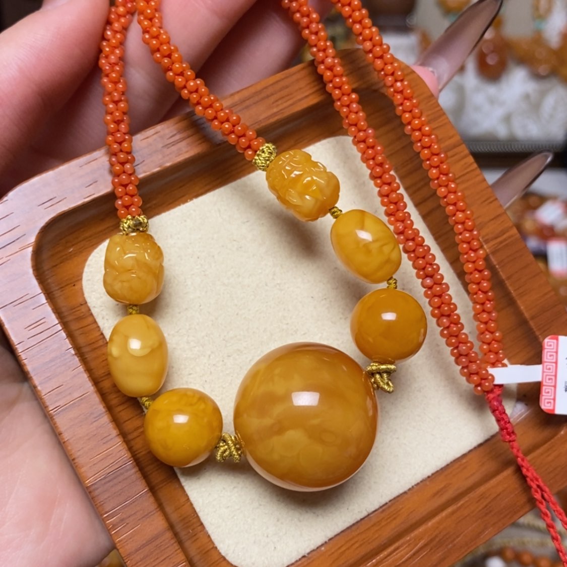 【闪购商品】蜜蜡颈饰未镶嵌项链