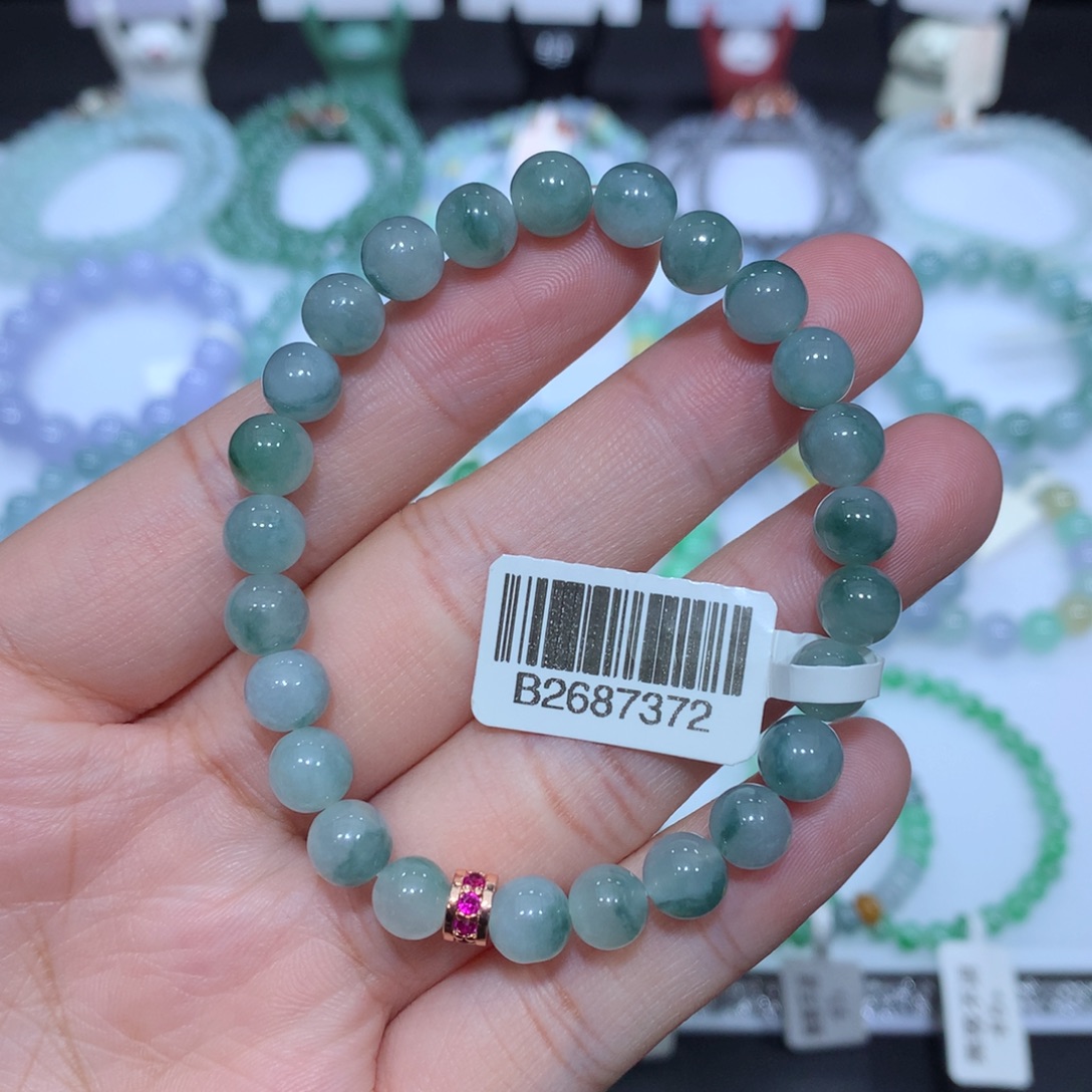 翡翠未镶嵌手串天然