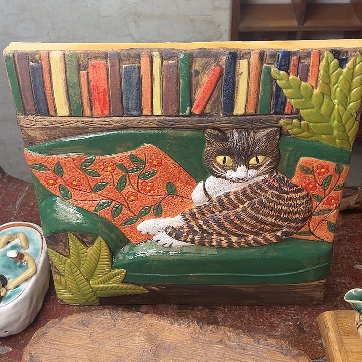 ジ***﹌猫咪瓷板画12243655565888888