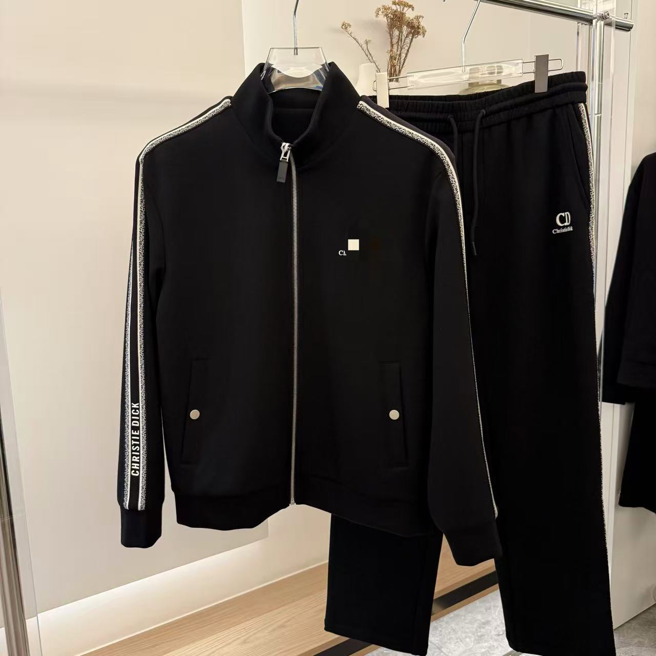 2025秋季休闲套装夹克秋冬潮流立领宽松时尚休闲春秋百搭运动