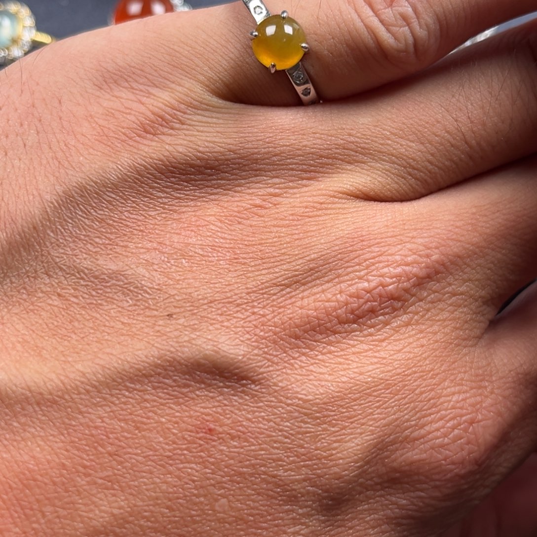 银S925镶嵌戒指翡翠缅甸翡翠A货