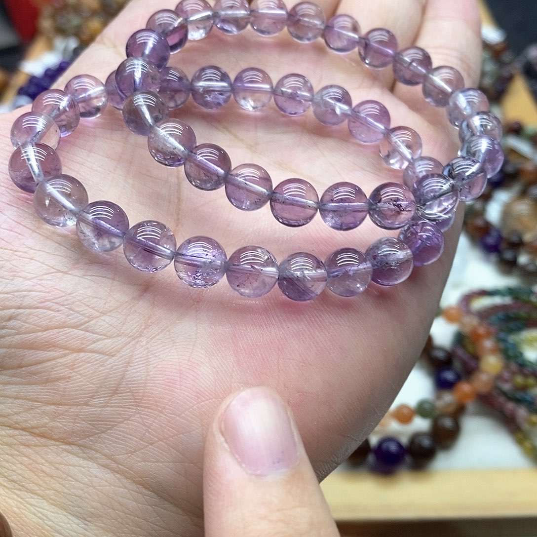 水晶手链未镶嵌多样性发货发一条