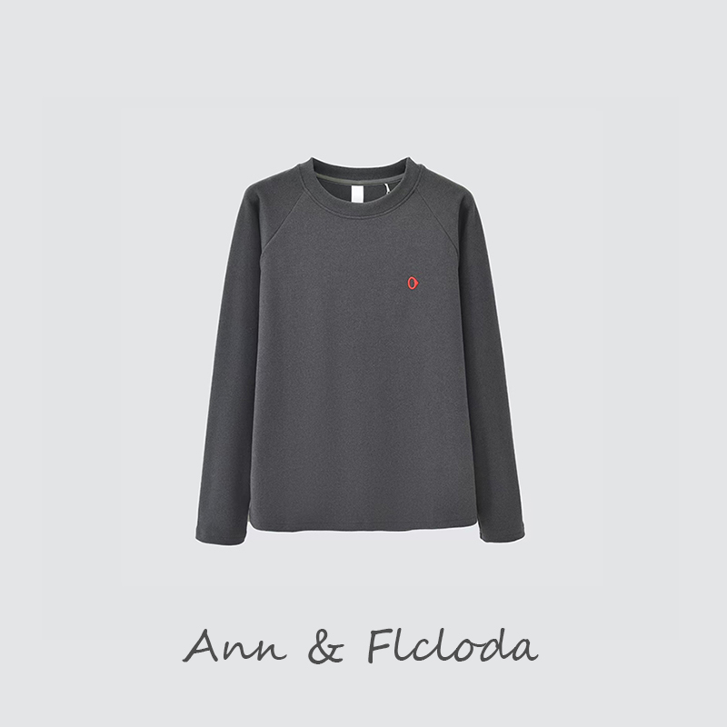 Ann&Chelle/撸猫衫”秋冬内搭打底衫德绒加绒情侣长袖T恤男女同款