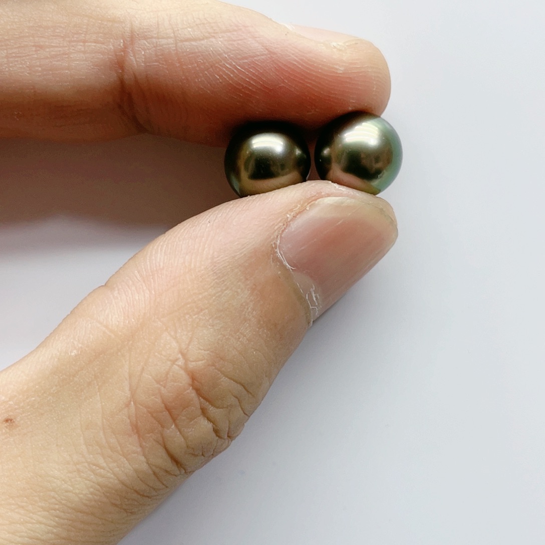 海水珍珠耳饰银S925镶嵌