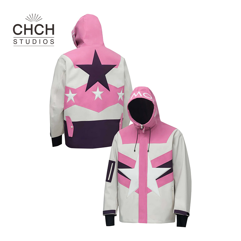 RAQYR12422杨超越同款五角星星防水单双板羽绒服