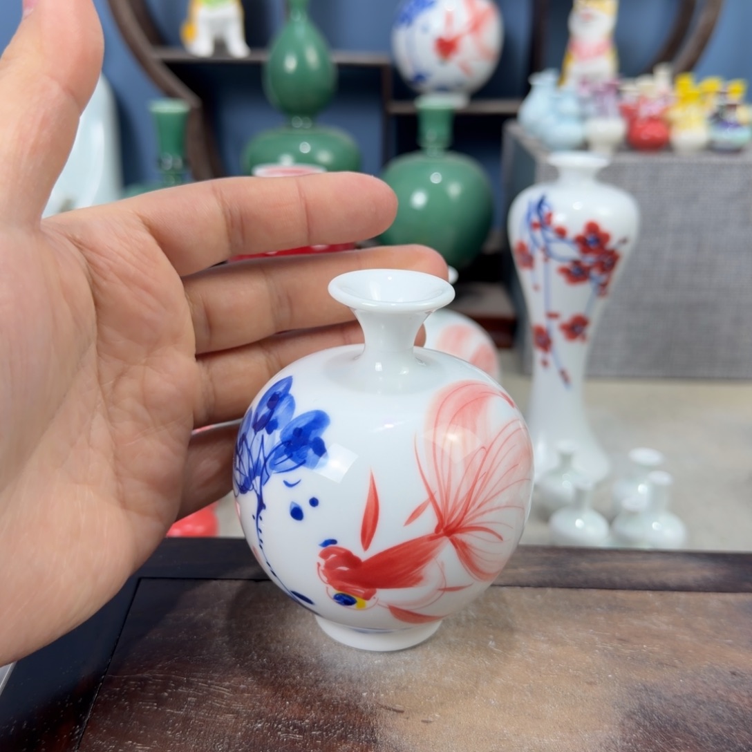陶瓷手工小花器摆件