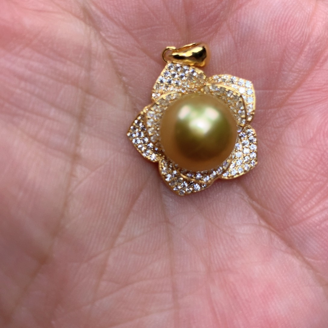 海水珍珠颈饰银S925镶嵌