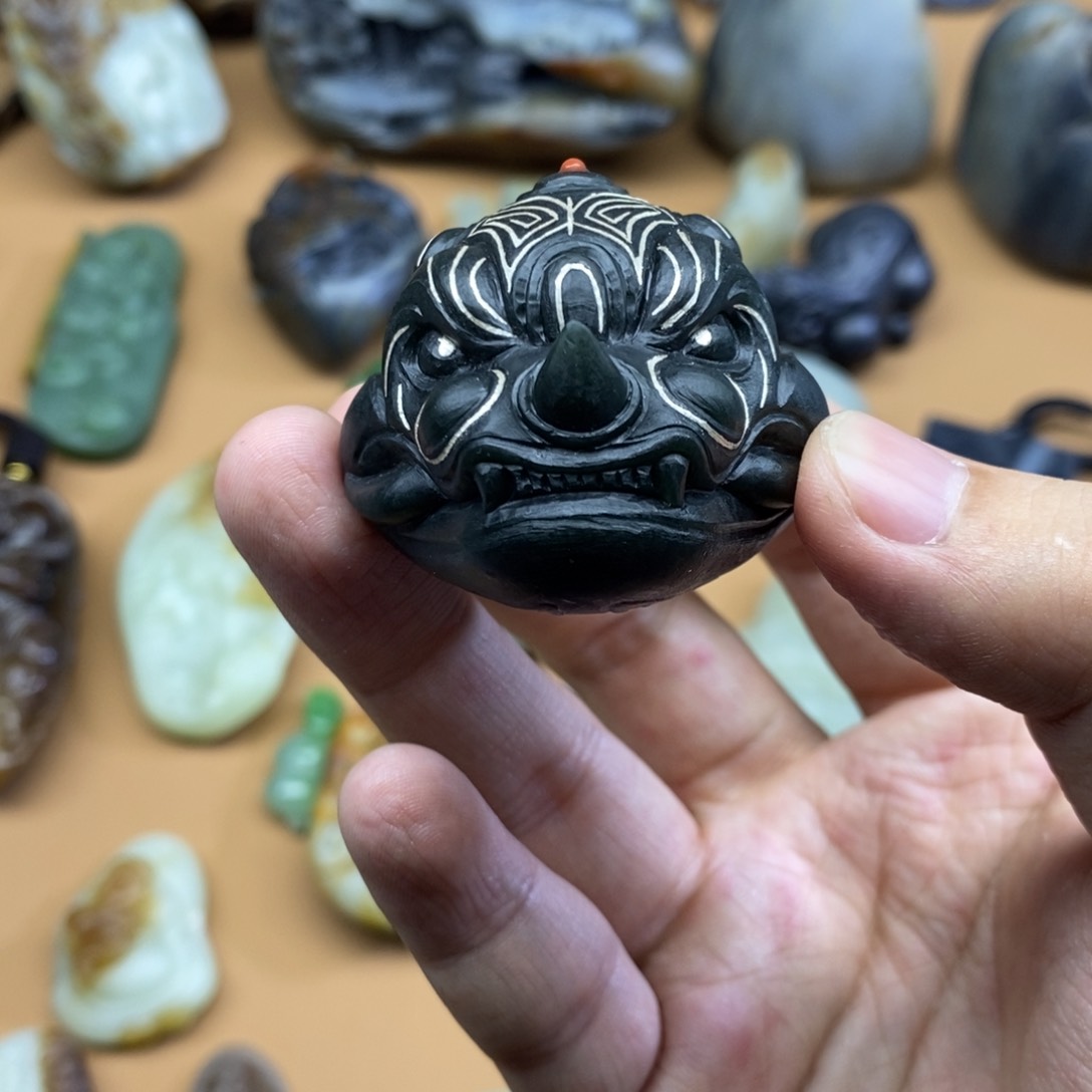 和田玉未镶嵌挂件定制龙*雨