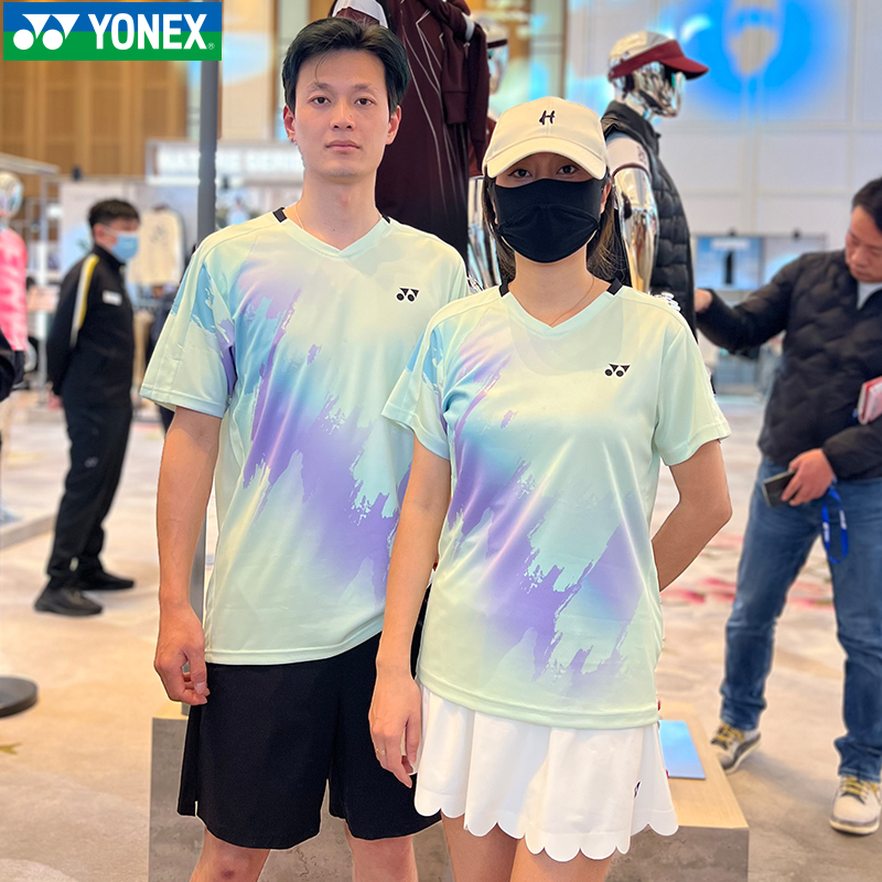 7月新款尤尼克斯YY羽毛球服运动服男女T恤上衣短袖透气1104025BCR