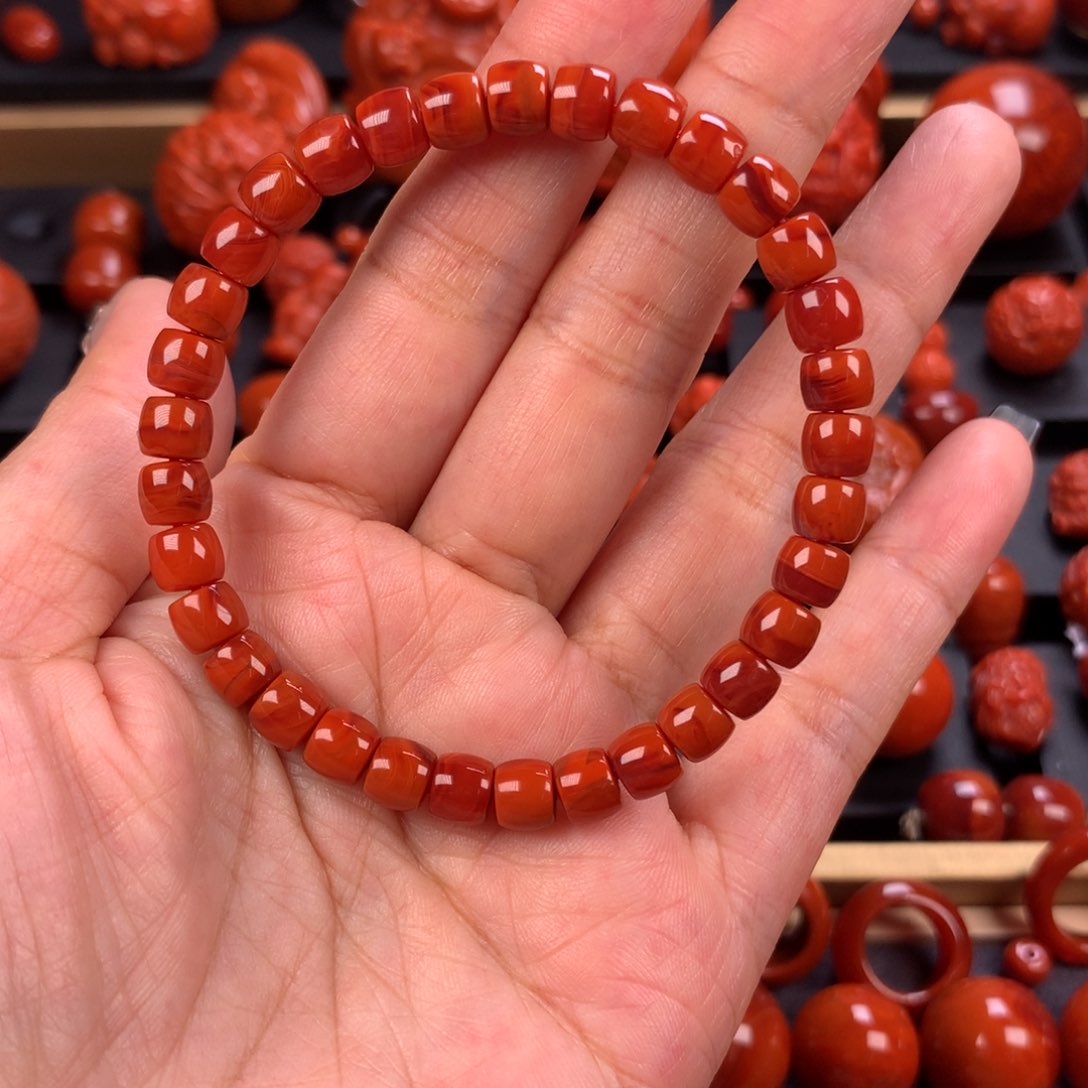 未镶嵌直切手串6mm➕南红玛瑙