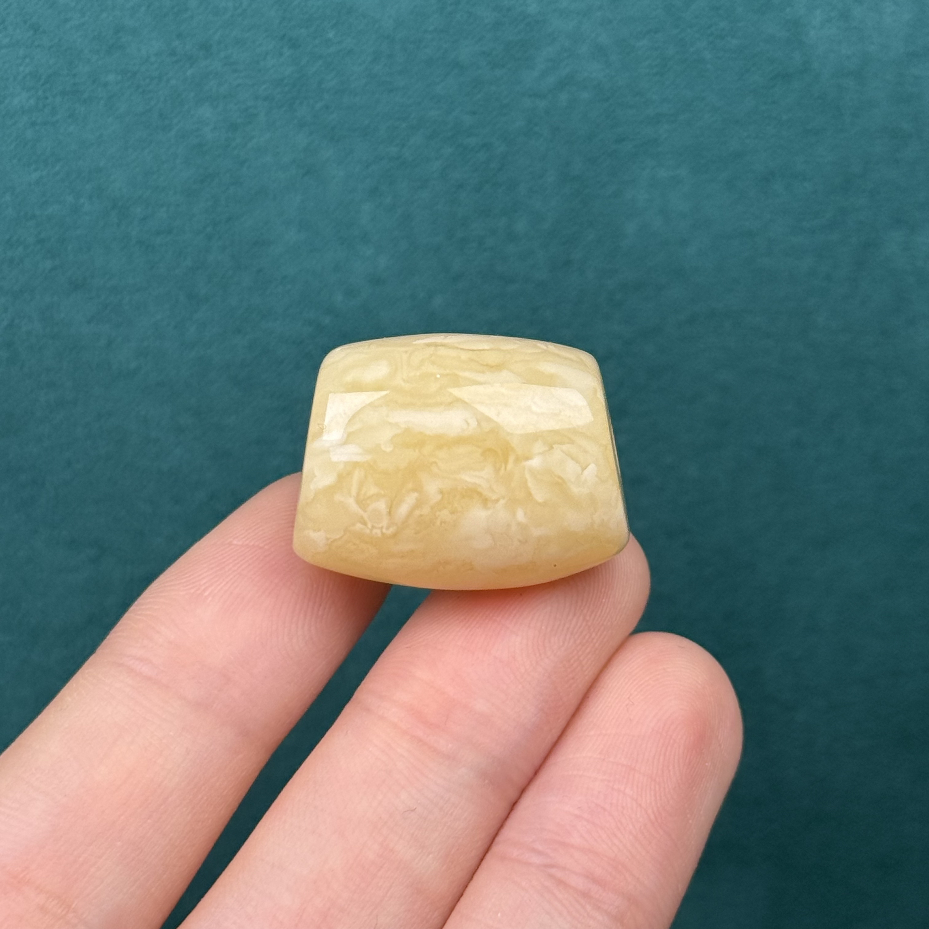 F3532天然原矿蜜蜡 马蹄珠19.3*25.3mm 支持鉴定假一罚十