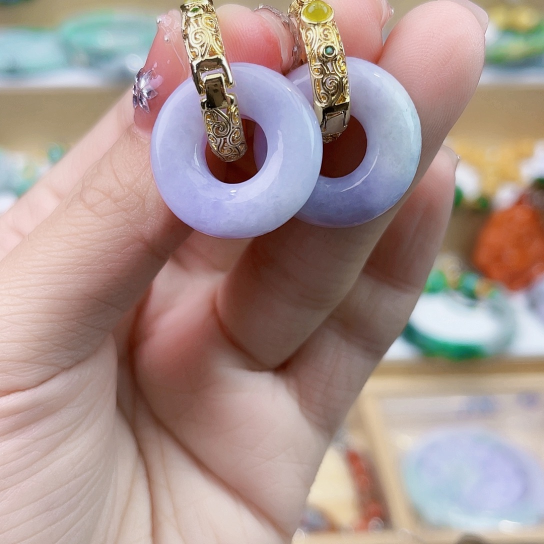 翡翠未镶嵌手链耳坠