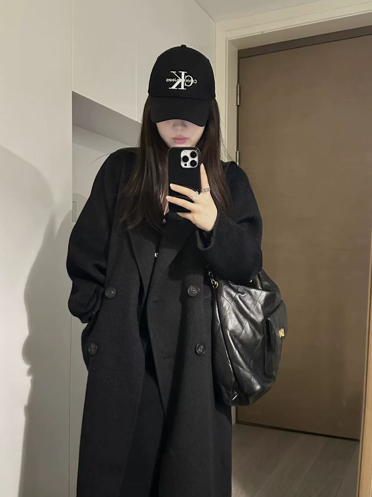 8114 M双面羊毛大衣女2025新款秋冬中长款韩系高级感宽松外套