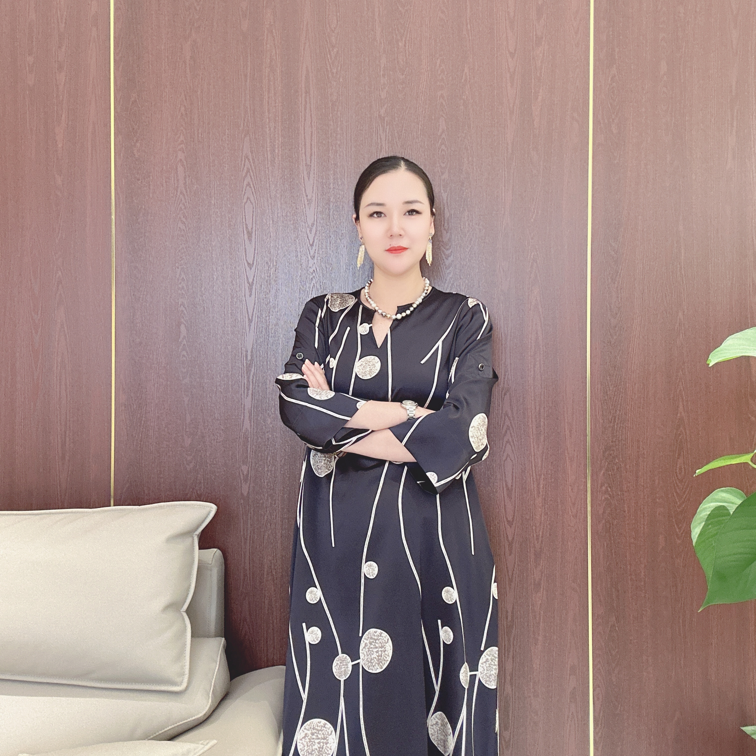 【宸慕】重磅春季新款真丝桑蚕丝轻奢高端连衣裙26036