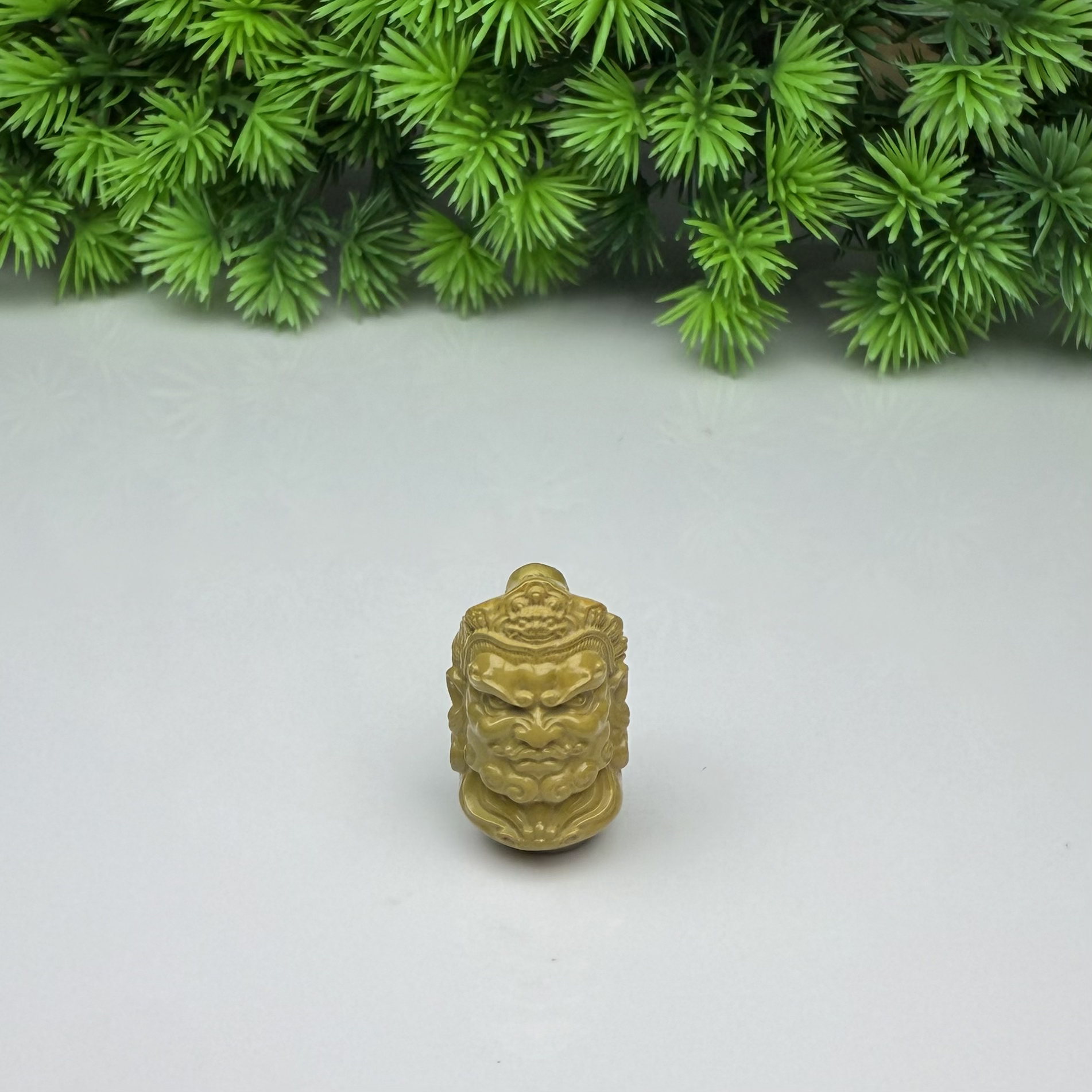 天然原矿绿松石文峰军绿黄财首