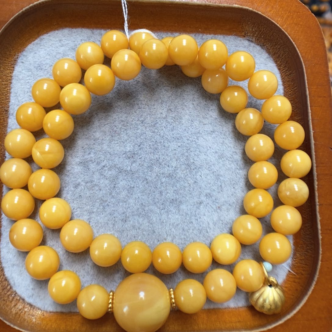 蜜蜡手串未镶嵌蜜蜡