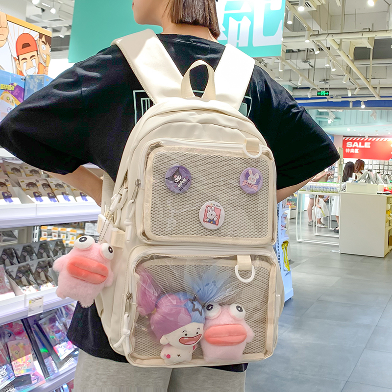 书包女小学生减负护脊大容量ins日系可爱双肩包初中学生校园背包