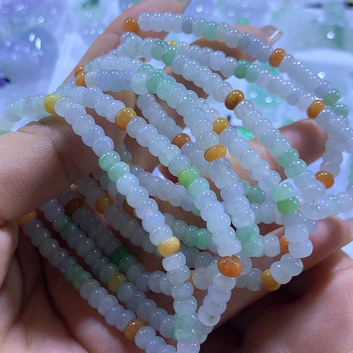 翡翠未镶嵌颈饰天然翡翠A货手串多样性发货发其一