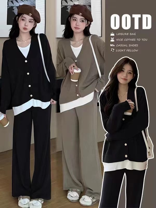 大码休闲风两件套