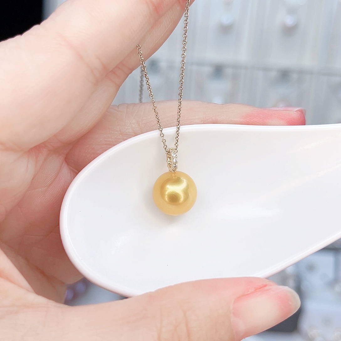 合金淡水珍珠吊坠(赠链)